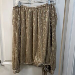Metallic Gold Ladies Top